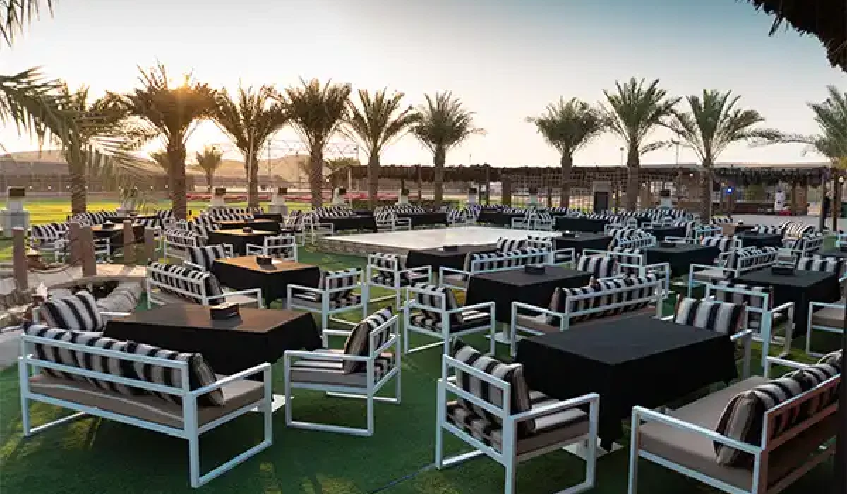 VIP lounge on Desert Spot Camp