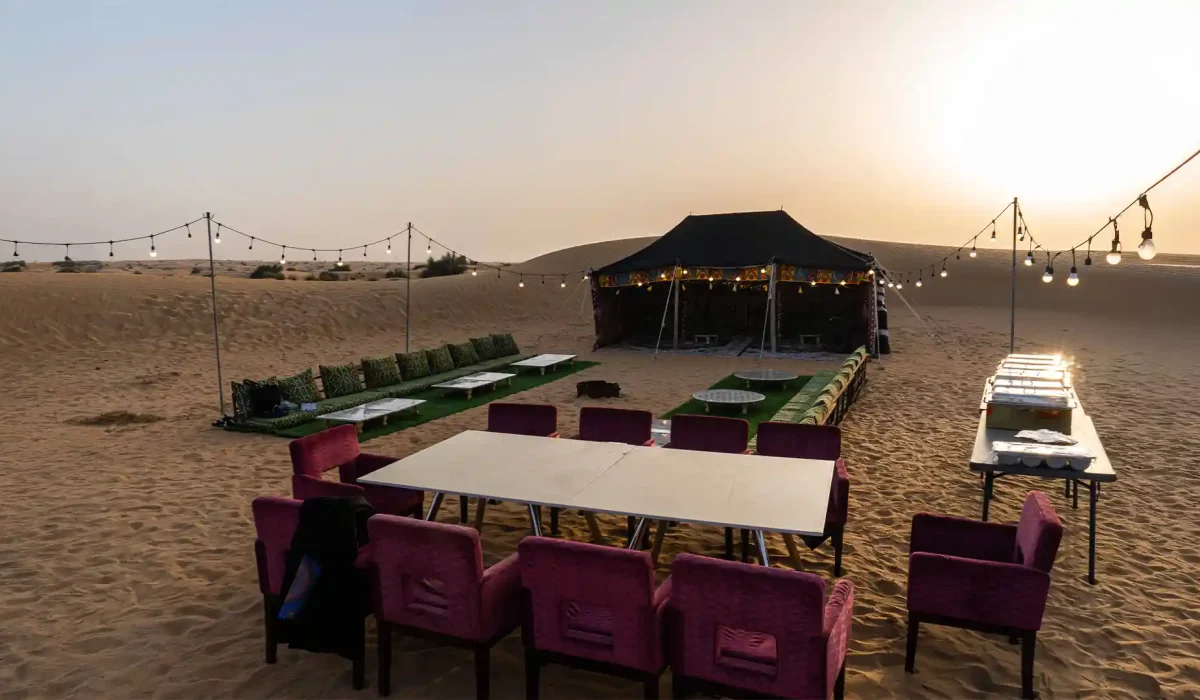 Desert Setup Dubai seating arrangement