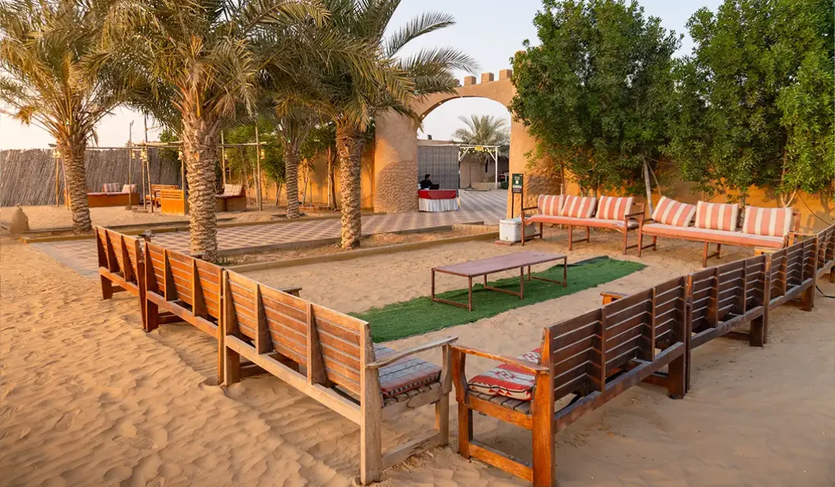 Shisha lounge area at our platinum camp