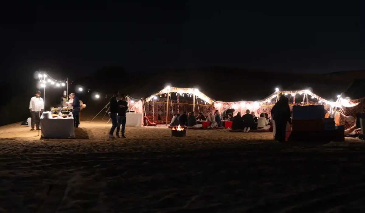 Desert Setup Dubai in the night